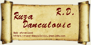 Ruža Dančulović vizit kartica